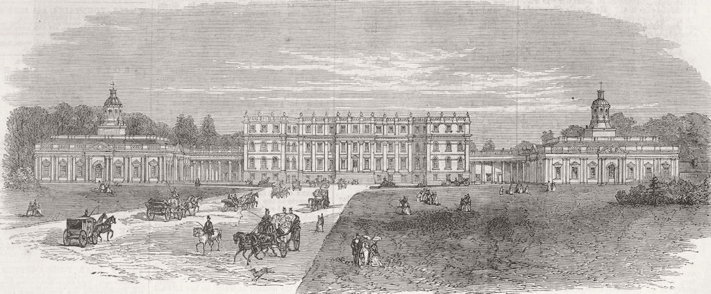 SCOTLAND. Hopetoun House, Visited by British Assn 1871 old antique print